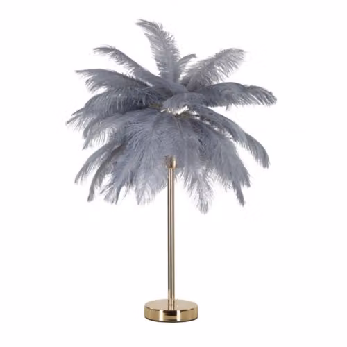 Lampade da tavolo LAMPADA DA TAVOLO PALM GRIGIA CM Ø 55X60 Mauro Ferretti