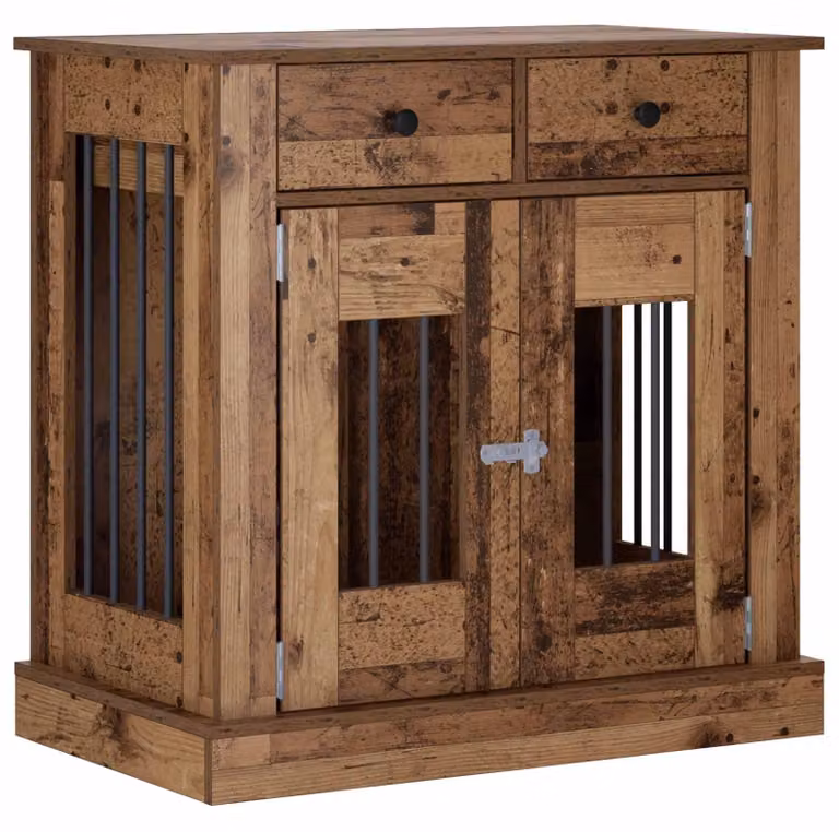 Mobile per trasportini per cani, legno massello riciclato, 80 x 47,5 x 80 cm, materiale in legno