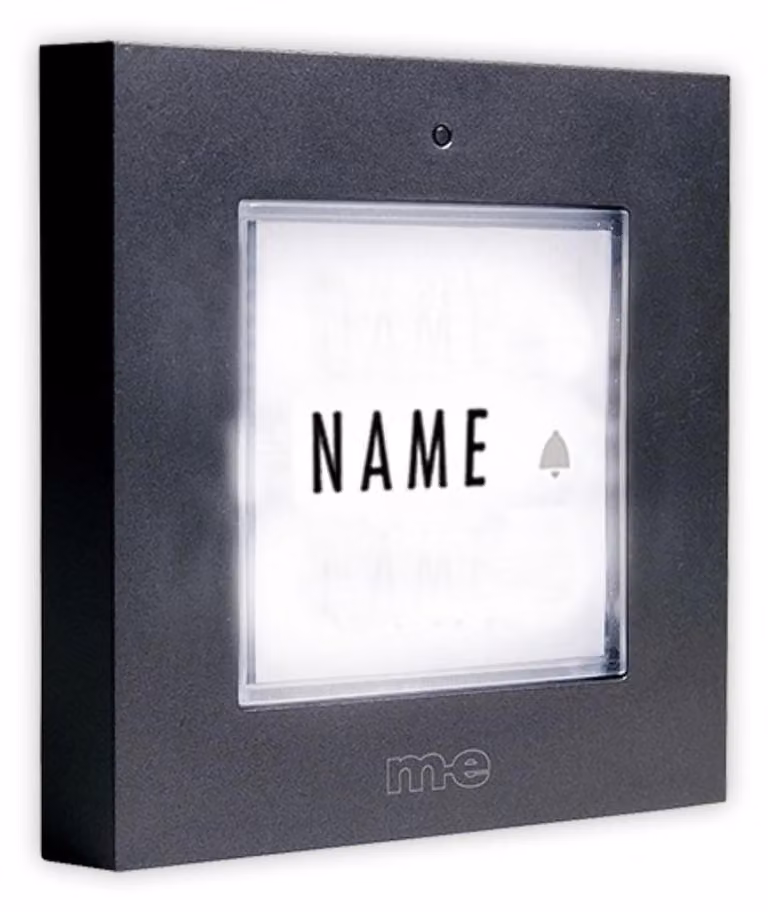 M-E MODERN-ELECTRONICS Campanello a pulsante KTB 1 famiglia antracite illuminato (KTB-1 A)