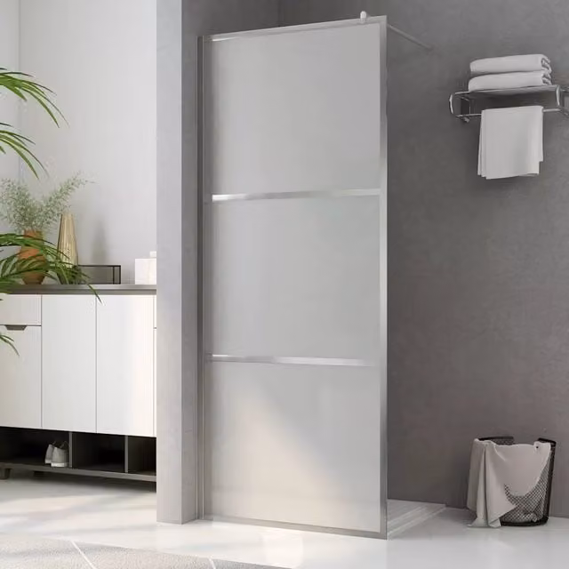 Parete per Doccia Walk-in vidaXL in Vetro Smerigliato, L: 140 cm, H: 195 cm – 1