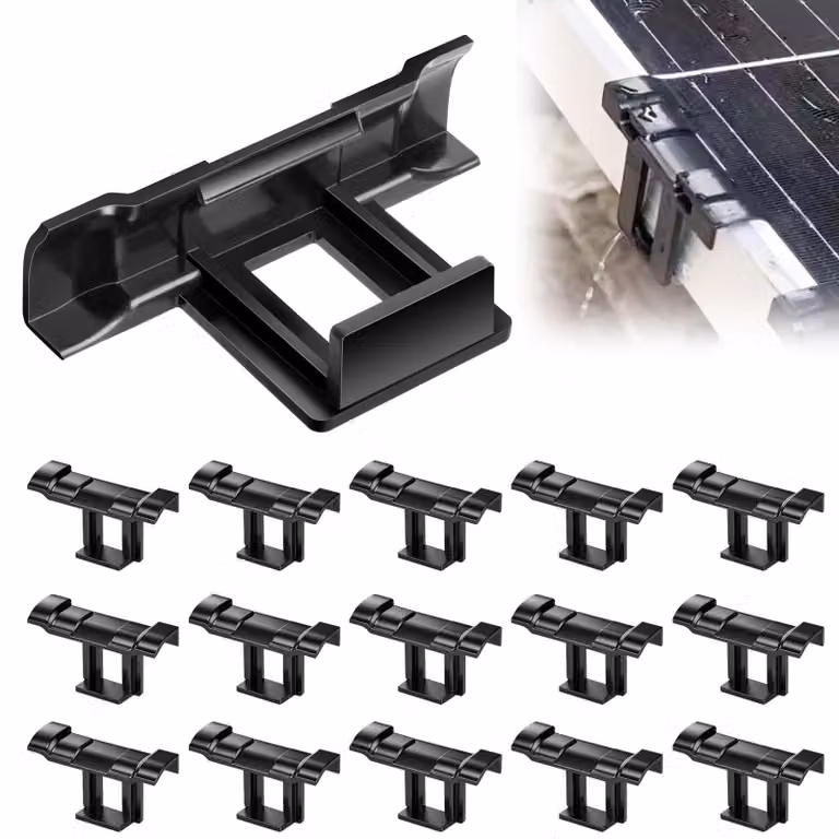 44 clip per il fissaggio di pannelli solari da 30 mm, realizzate in ABS, resistenti al calore