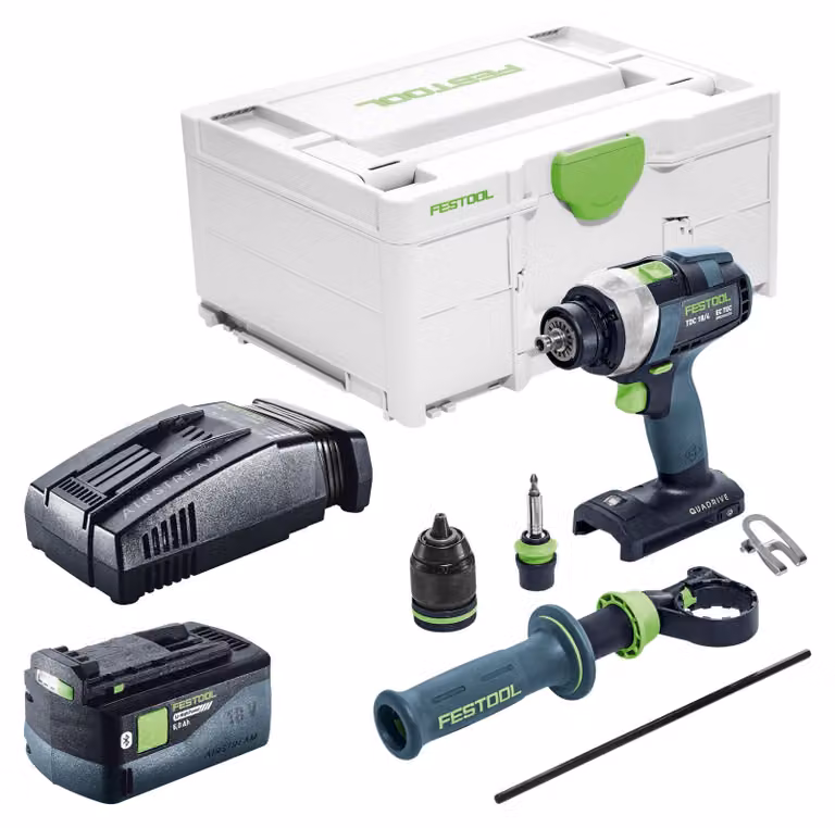 Trapano avvitatore a batteria Festool TDC 18/4-Basic 18 V 75 Nm Brushless + 1x batteria 5,0 Ah + caricabatterie rapido + Systainer