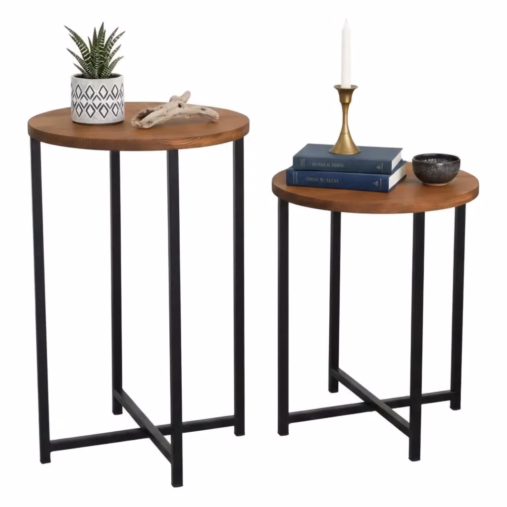 Tavolino da salotto Gwenllian DMORA in legno color quercia, L: 70 cm, P: 35 cm, H: 55 cm – 2