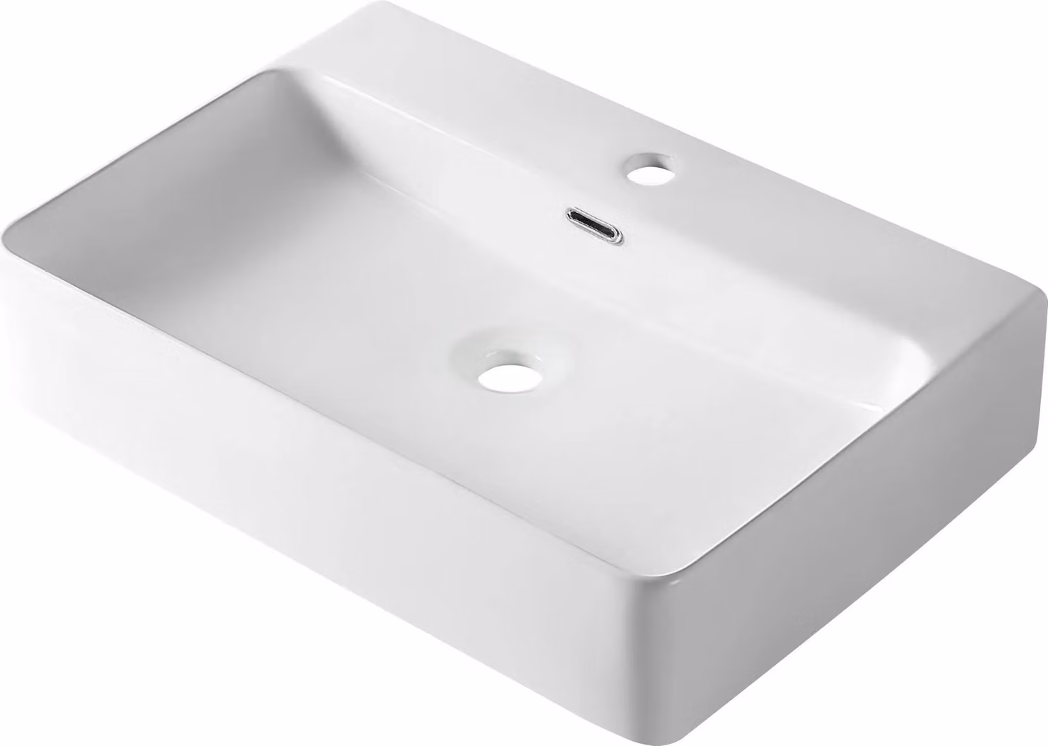 BALNEO, lavabo da appoggio, dimensioni 60 x 42 cm, in Vetroceramica