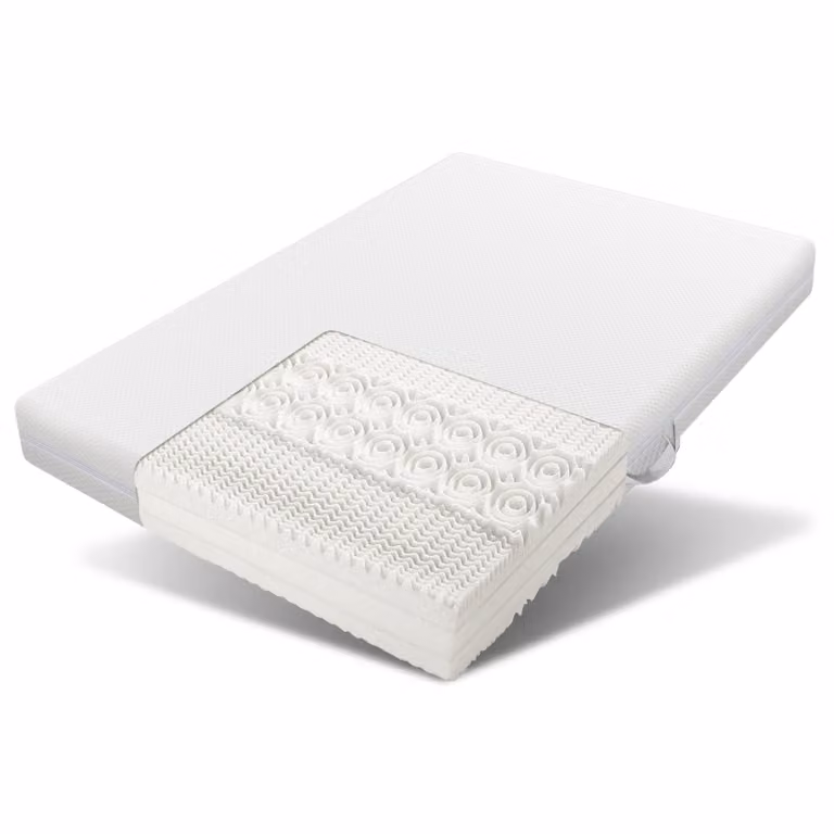 Materasso in schiuma fredda, 180x200, materasso in schiuma comfort a 7 zone, altezza 20 cm, H3,H2, Materasso ergonomico in schiuma fredda con maniglie