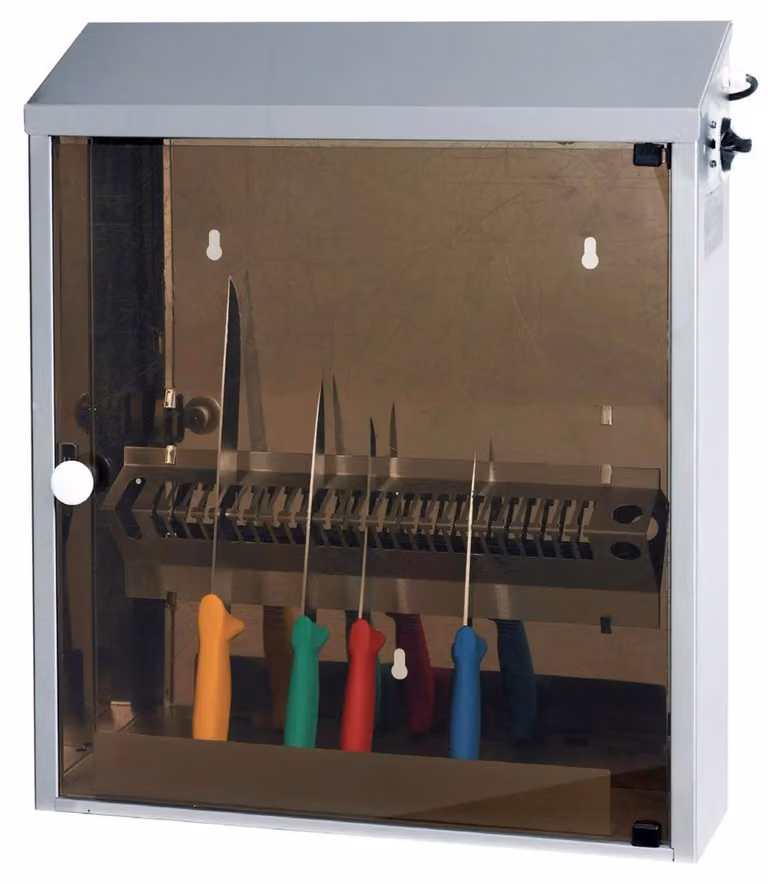 Sterilizzatore inox per 14 coltelli a raggi UV-C di Sanelli Ambrogio