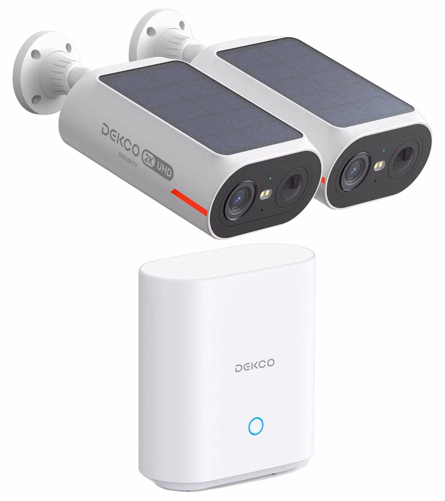 Sistema di telecamere solari, installazione senza fili, riconoscimento tramite intelligenza artificiale, colore beige, spina di tipo europeo