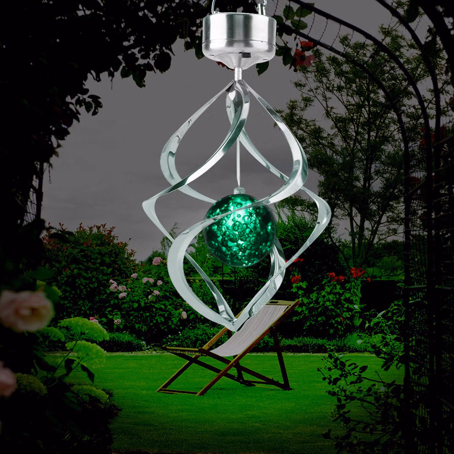 Luce di energia solare, luce del sensore LED, luce della suoneria del vento, lampada della suoneria del vento, lampada del sensore LED