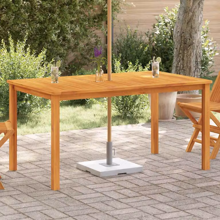 vidaXL Tavolo da Giardino Rettangolare in Legno di Acacia Marrone L: 150 cm, P: 90 cm, H: 74 cm