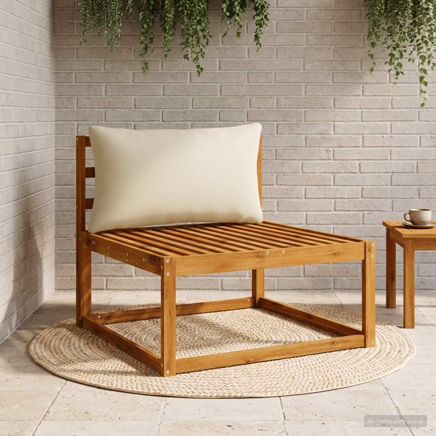 Cuscino per schiena rettangolare vidaXL PUTTEN in 100% poliestere, disponibile in verde o beige, con rivestimento rimovibile e lavabile in lavatrice