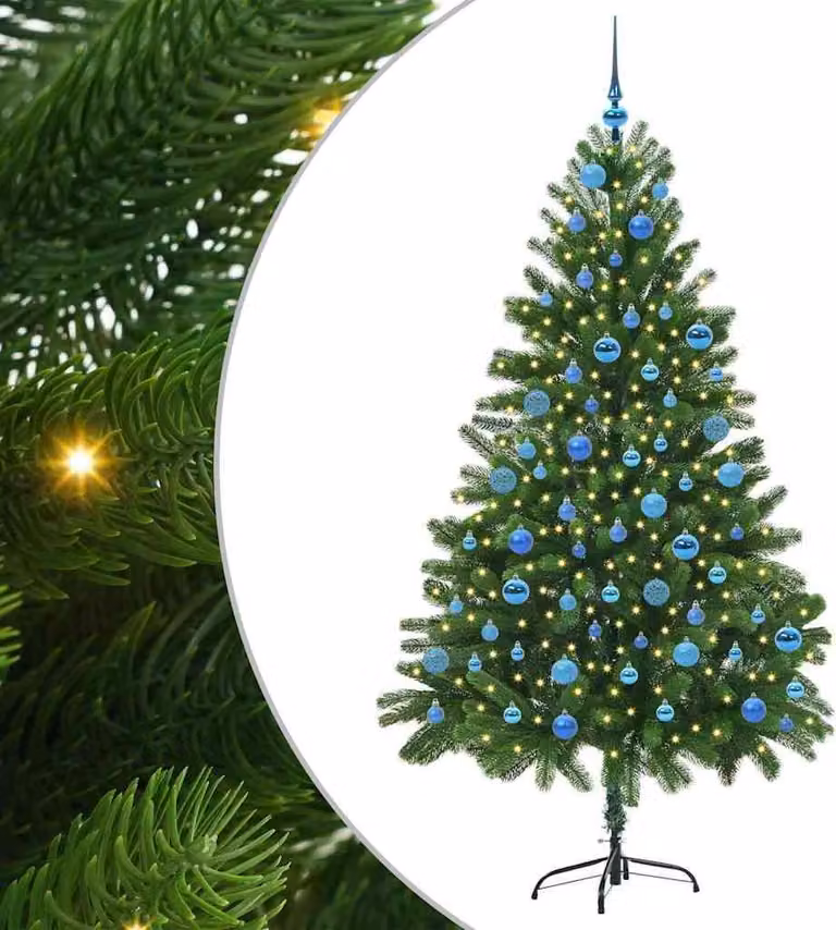 Albero di Natale con 300 LED con supporto Verde 180 cm PE