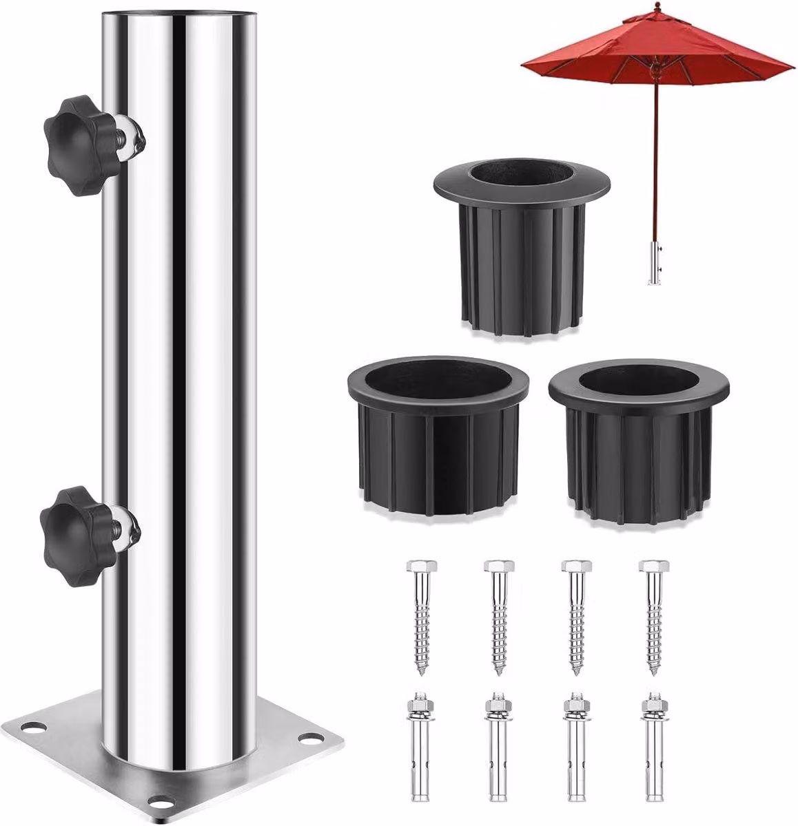 Supporti quadrati per ombrelloni, ideali per terrazza e giardino