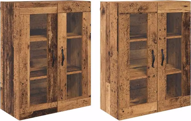 Armadi da Parete 2 pcs Legno vecchio 69,5 x 34 x 90 cm