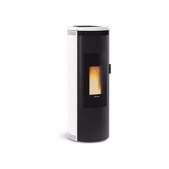 Stufa a pellet Extraflame Amika Classe A+ con controllo WLAN, colore Bianco, L 120 cm x P 46 cm x H 46 cm – 2