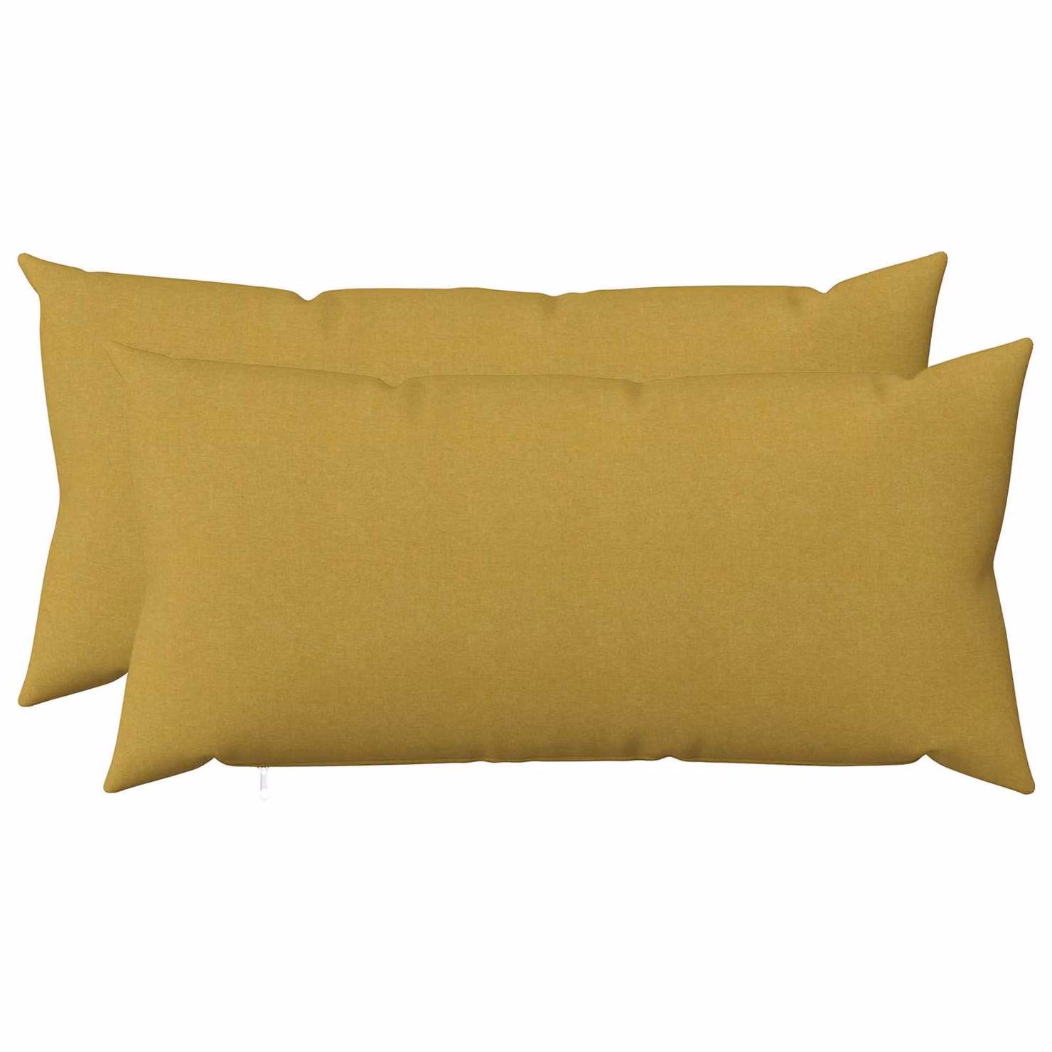 Set di 2 cuscini vidaXL HEERLEN rettangolari in tessuto verde e giallo con rivestimento lavabile