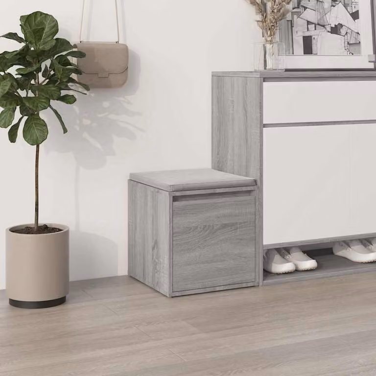 Cassetto Contenitore vidaXL Grigio Sonoma in Multistrato e MDF L/P/H: 40,5 x 40 x 40 cm