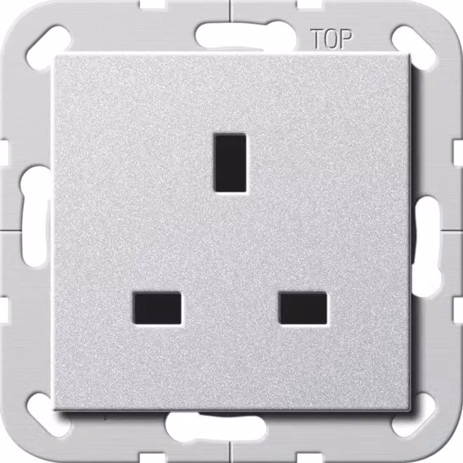 Gira 277626 Presa BS 13A KS Sistema 55 Colore alluminio