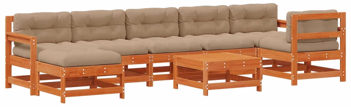 Set Lounge da Giardino 8 pcs Marrone Cerato