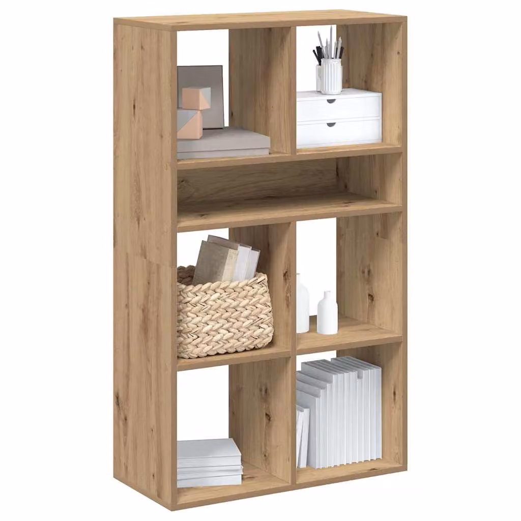 Libreria moderna vidaXL in legno e MDF color marrone, L 66 cm x P 31 cm x H 112 cm