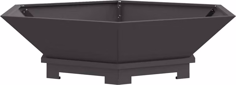 Focolare Nero 100 x 100 x 28 cm Acciaio