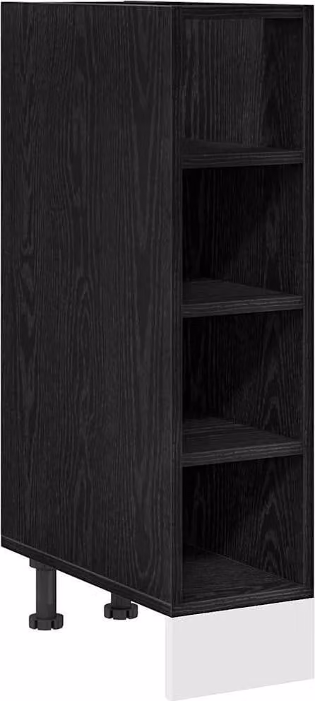 Base per Cucina con lo scaffale Rovere nero 20 x 44,5 x 81,5 cm