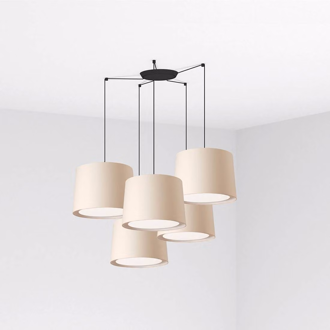 Faro Conga Nero Lampada a sospensione Ø500*350*Ø450 Lampade Beige