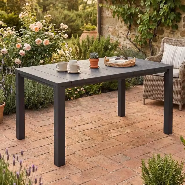 Tavolo da esterno Listowel DMORA colore Antracite L: 147 cm, P: 90 cm, H: 75 cm – 1