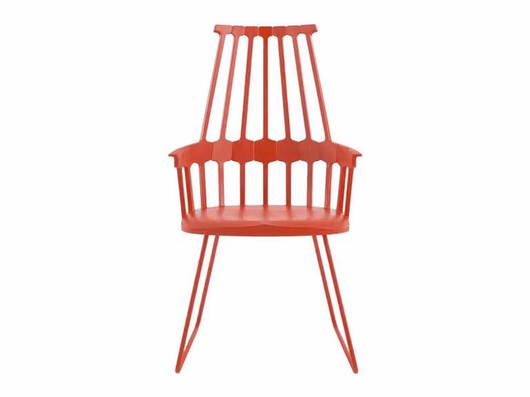Comback Poltrona con base a slitta - Rosso