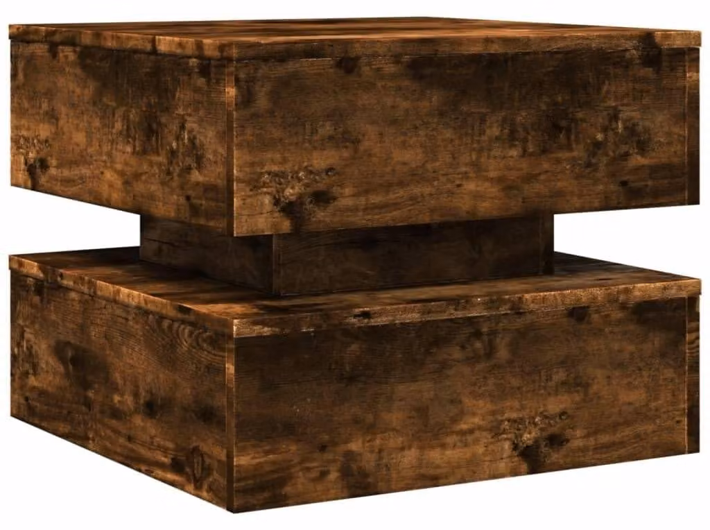 Omgoods - Tavolino da salotto moderno in legno con gambe in metallo