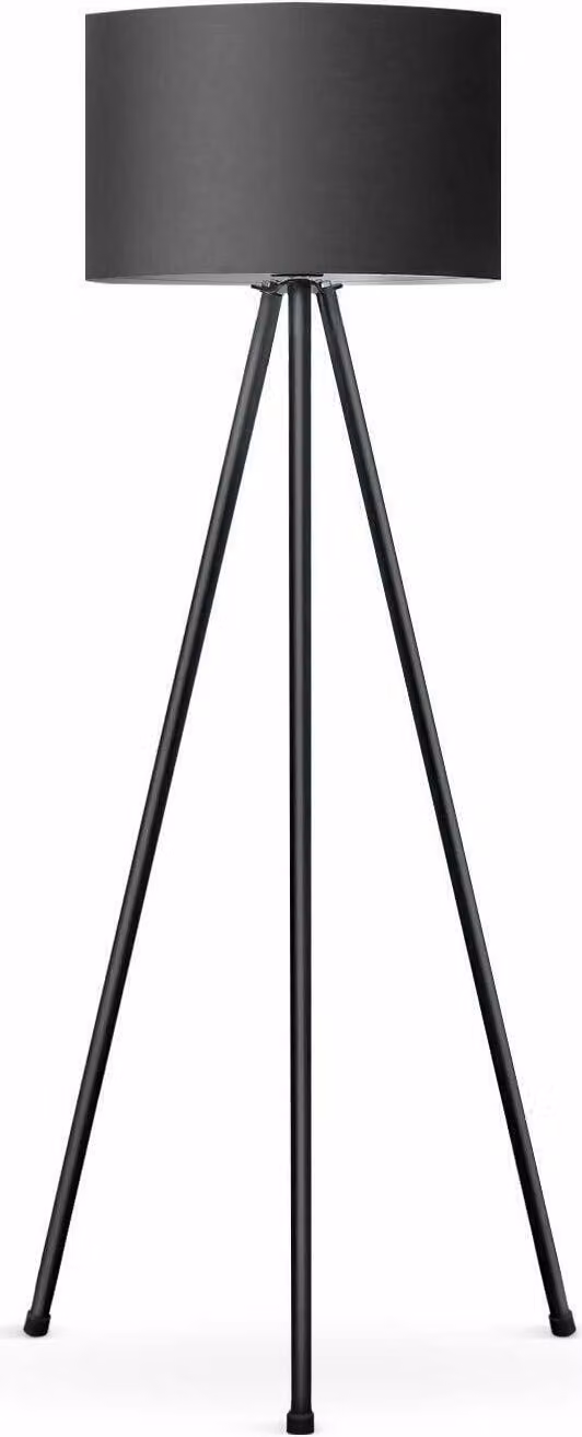 Tomons LED lampada da terra dimmerabile, lampada da terra moderna con treppiede in metallo, lampada da terra per soggiorno, camera da letto, studio e ufficio, nero