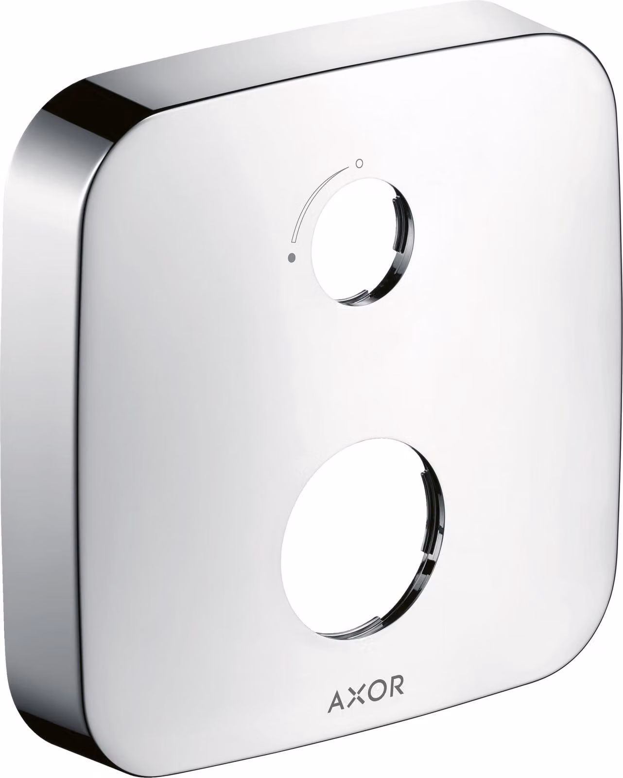hansgrohe AXOR rosace de rallonge, softsquare, 2 trous, avec flèche de réglage du débit, 14974800, 14974800