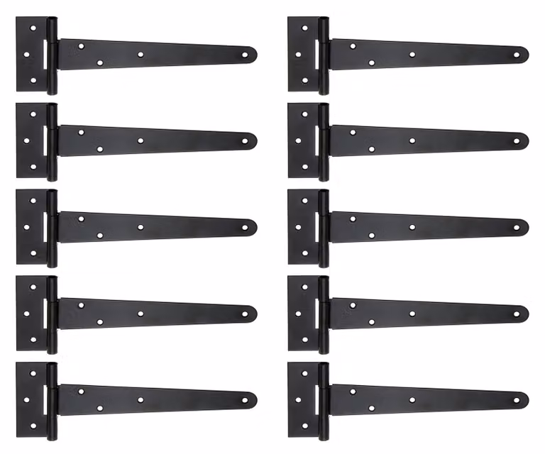 Alberts 859275, cerniere a libro, verniciate di nero, larghezza 248 x 46 mm, cerniera 90 x 40 mm, confezione da 10