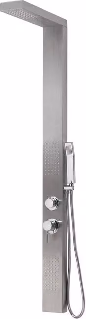 Cascade 00 pannello doccia multifunzione in acciaio inox spazzolato