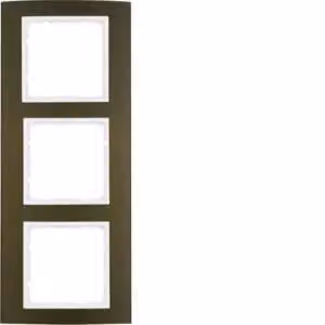 Berker 10133021 Telaio triplo B.3 in alluminio, marrone/bianco polare