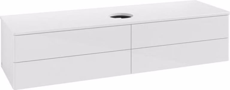 V&B Mobiletto senza struttura frontale - illuminazione Antao 160x50cm, WBP colore Lac, laccato bianco