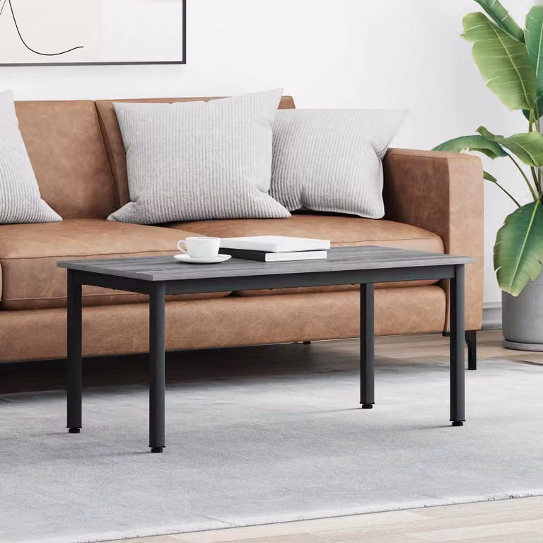 Maison Exclusive - Tavolino Sonoma grigio, 100 x 50 x 45 cm, realizzato in materiale composito di legno