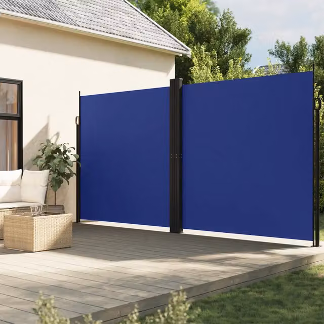 Tenda da Sole Laterale Retrattile-Tenda parasole per balcone per giardino Blu 220x600 cm 738904