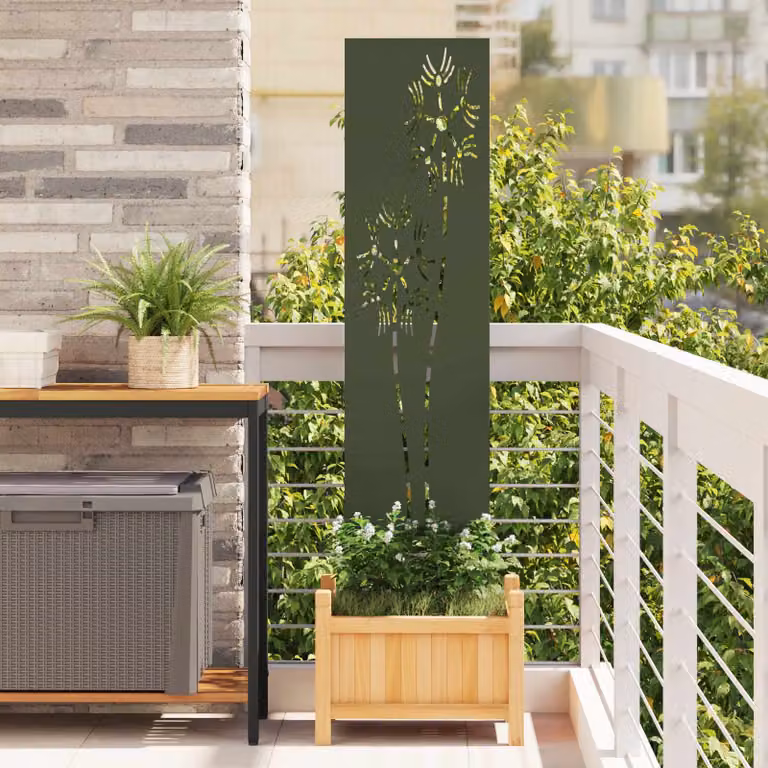 Paravent per privacy in giardino vidaXL Oliver verde, L: 32 cm, H: 140 cm