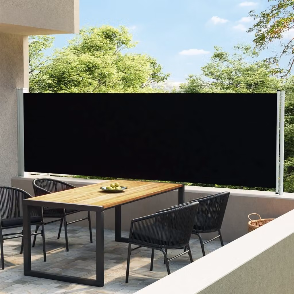 Maison Exclusive - Tenda da sole laterale estensibile 140x600 cm, nera
