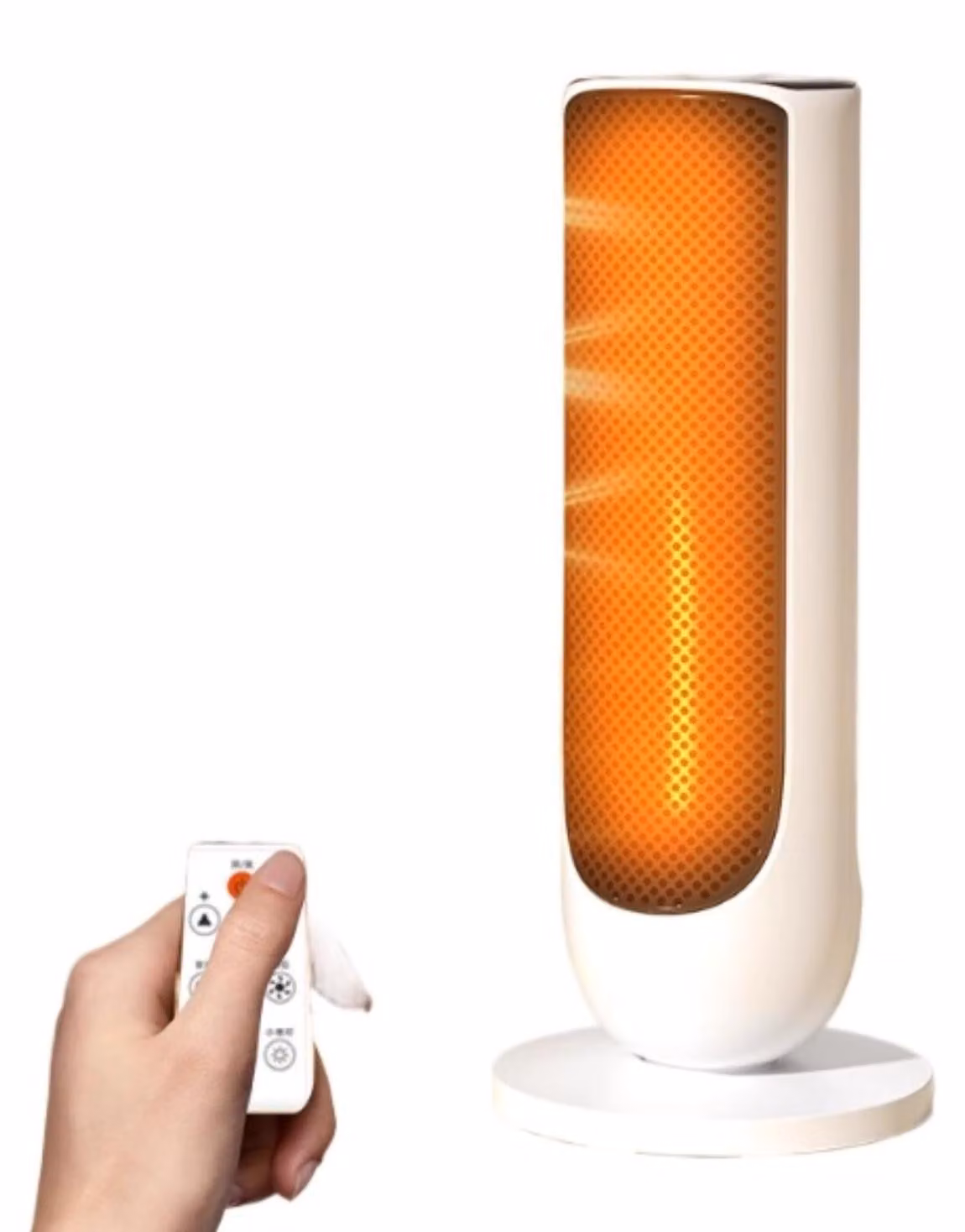 Stufa elettrica a infrarossi - Potenza: 2000 W - Colore: Bianco - Portatile - Elemento riscaldante in Vetroceramica PTC