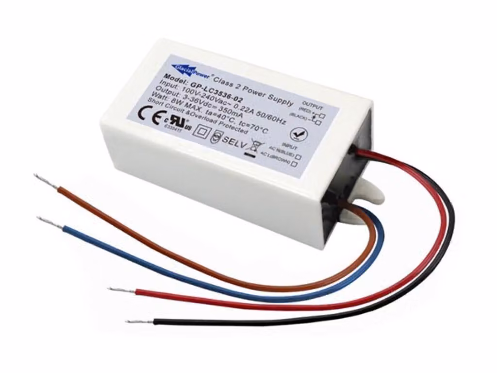 Alimentatore Switching Led - Uscita Singola - 8 W - 350 Ma - 3 ~ 36 Vdc - Corrente Costante