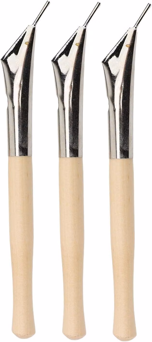 Set di strumenti per batik, composto da 3 pezzi, in legno e metallo, per la decorazione di Vetroceramica e tessuti