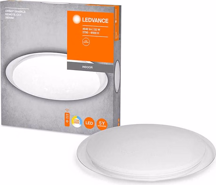 Ledvance Plafoniera a LED Orbis Sparkle White Ø56cm 38W 4640lm 2800K-6000K Dimmerabile Telecomando