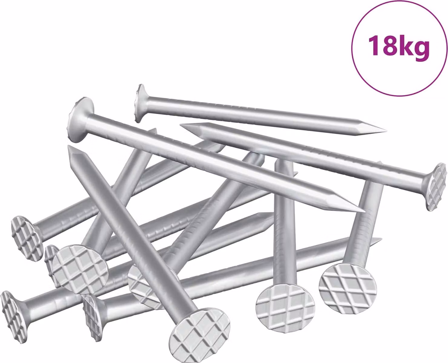 Chiodi per Legno 100000 pcs Argento Metallo