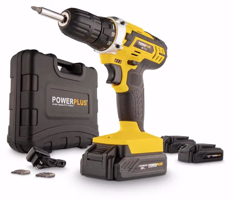 POWERPLUS POWX00501 - Avvitatore / trapano a batteria 20V LI-ION 3BAT