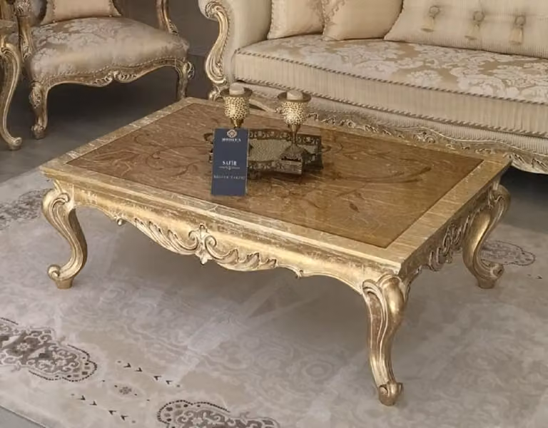 Casa Padrino Tavolino barocco oro antico - Tavolo in legno massiccio fatto a mano in stile barocco - Mobili da salotto barocchi - Nobile e magnifico