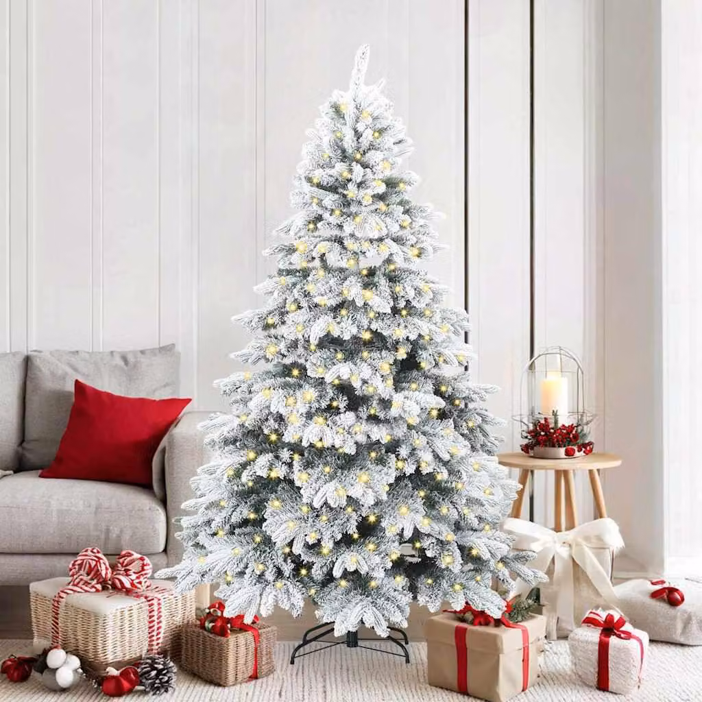 Maison Exclusive - Albero di Natale artificiale con 300 luci LED bianche, altezza 180 cm, realizzato in PE e PVC