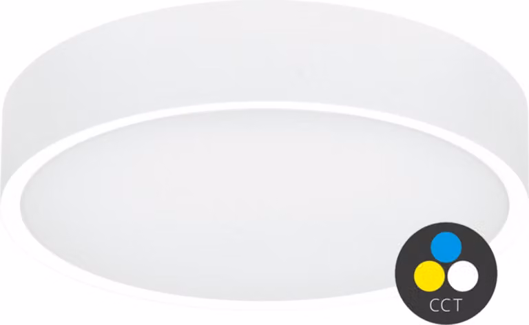 Plafoniera a LED Ecolite 15 W, temperatura di colore 1650 lm, grado di protezione IP65, bianco, WMAT300-15W/BI