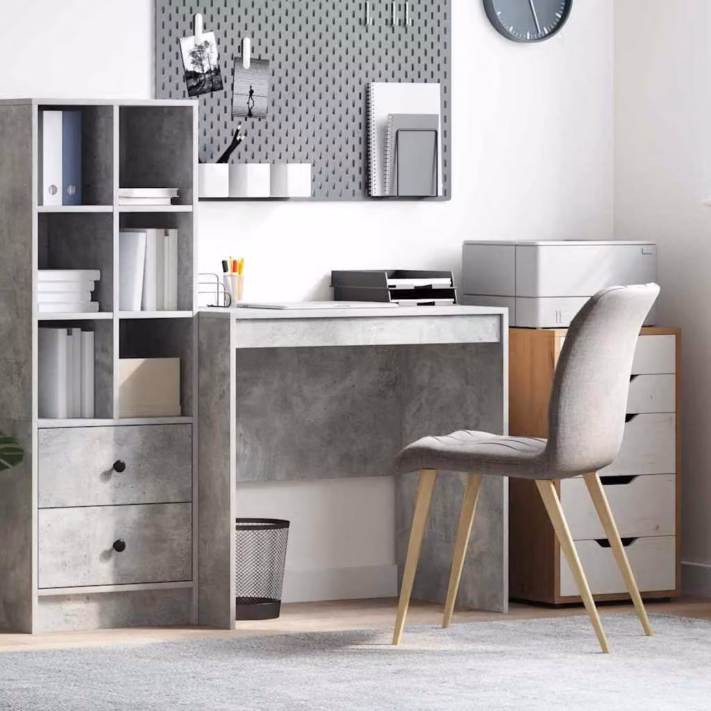 Maison Exclusive - Scrivania in cemento grigio 80 x 50 x 76 cm