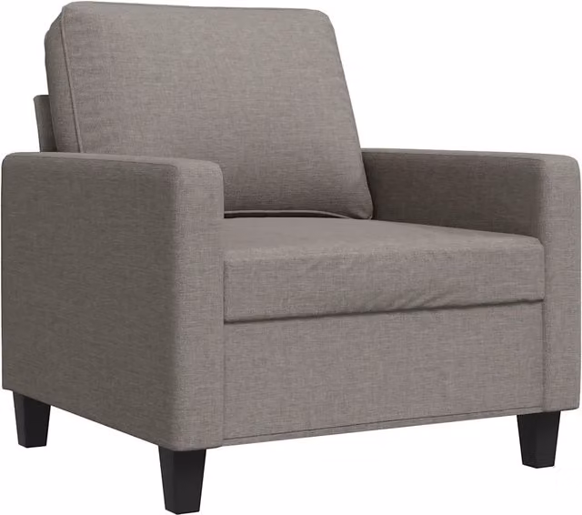 Poltrona Relax Recliner Moderna in Tessuto con Braccioli e Struttura in Metallo, Colore Beige/Grigio